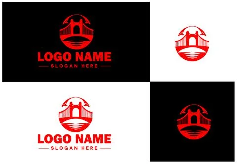 Bridge Construction Building logo icon vector for business brand app icon c.. Ilustración de archivo