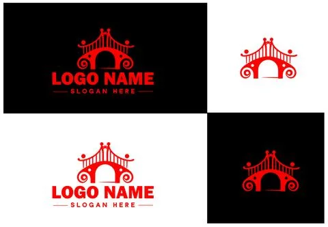 Bridge Construction Building logo icon vector for business brand app icon c.. Ilustración de archivo