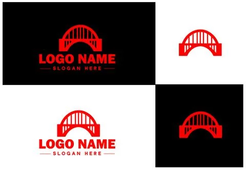 Bridge Construction Building logo icon vector for business brand app icon c.. Ilustración de archivo