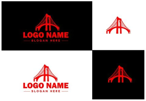 Bridge Construction Building logo icon vector for business brand app icon c.. Ilustración de archivo