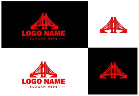Bridge Construction Building logo icon vector for business brand app icon c.. Ilustración de archivo