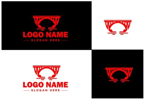 Bridge Construction Building logo icon vector for business brand app icon c.. Ilustración de archivo