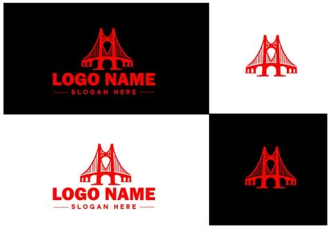 Bridge Construction Building logo icon vector for business brand app icon c.. Ilustración de archivo