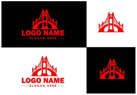Bridge Construction Building logo icon vector for business brand app icon c.. Ilustración de archivo