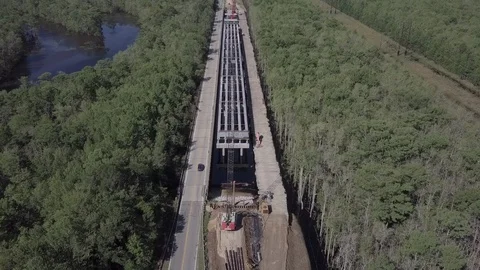 Bridge construction flyover 4K Video stock 110923996