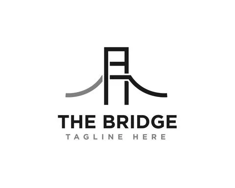 Bridge Construction Logo Icon Design Vector Stock Illustration