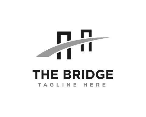 Bridge Construction Logo Icon Design Vector Stock Illustration