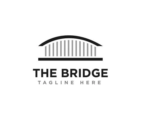 Bridge Construction Logo Icon Design Vector Stock Illustration
