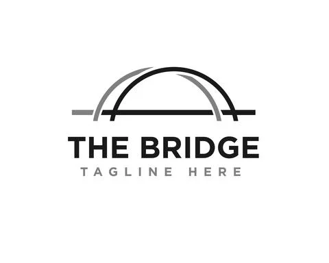 Bridge Construction Logo Icon Design Vector Stock Illustration