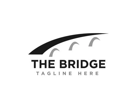 Bridge Construction Logo Icon Design Vector Stock Illustration