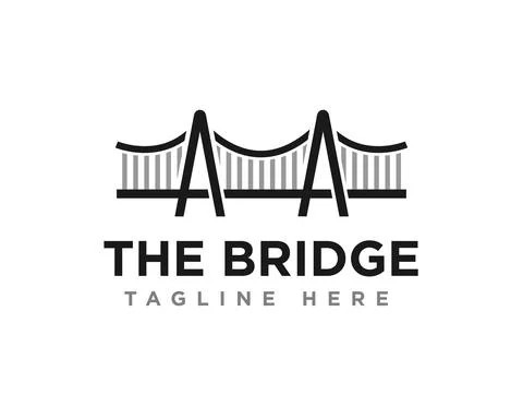 Bridge Construction Logo Icon Design Vector Stock Illustration