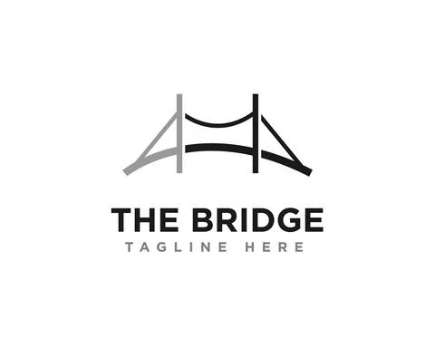 Bridge Construction Logo Icon Design Vector Stock Illustration