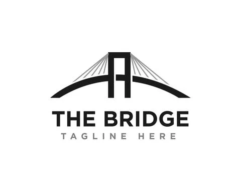 Bridge Construction Logo Icon Design Vector Stock Illustration