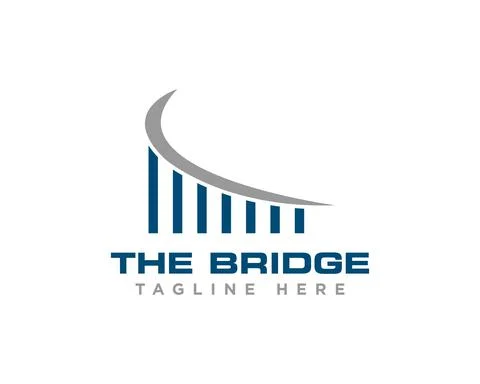 Bridge Construction Logo Icon Design Vector Stock Illustration