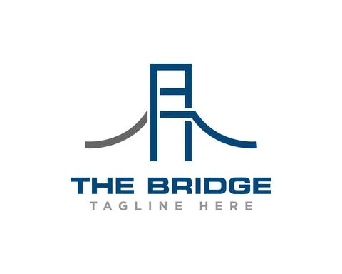 Bridge Construction Logo Icon Design Vector Stock Illustration