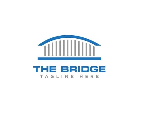 Bridge Construction Logo Icon Design Vector Illustrazione stock