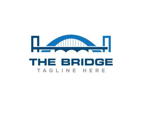 Bridge Construction Logo Icon Design Vector Illustrazione stock