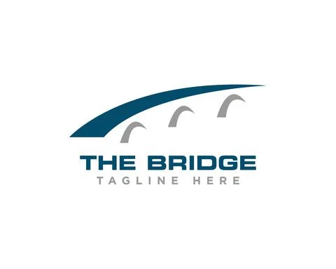 Bridge Construction Logo Icon Design Vector Illustrazione stock