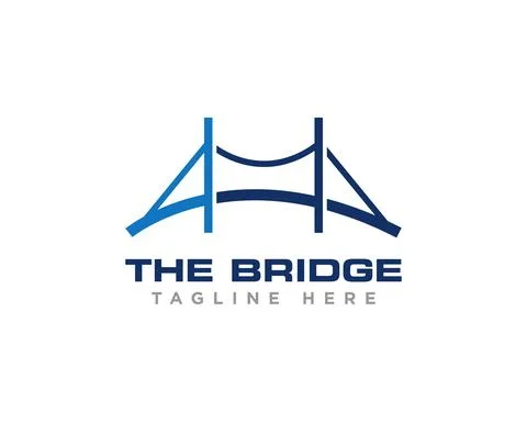 Bridge Construction Logo Icon Design Vector Illustrazione stock