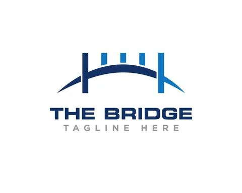 Bridge Construction Logo Icon Design Vector Illustrazione stock