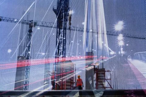 Bridge construction Stock Photos