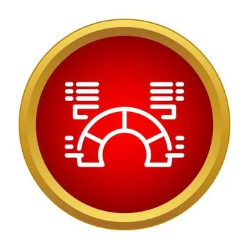 Bridge construction project plan arch icon designing 库存插图