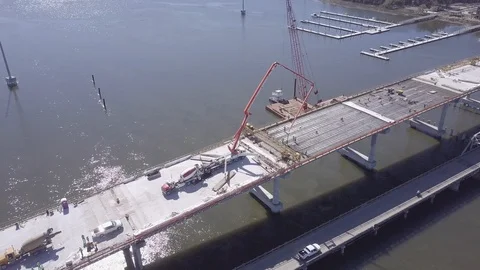Bridge construction replacement flyover Video stock 108552049