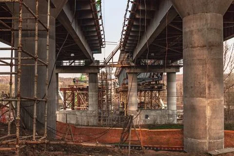 Bridge Construction Site Stock Photos