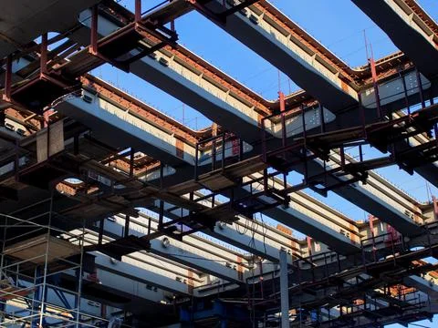 Bridge construction view 스톡 사진