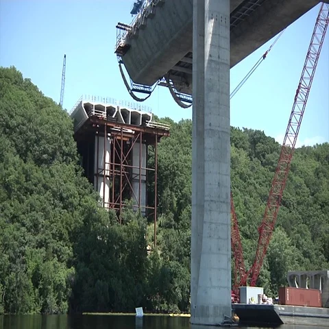 Bridge Construction WI Border Stock-Footage 69296052