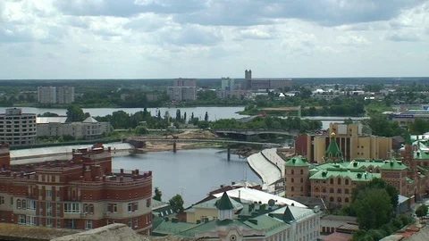 Bridge Construction in Yoshkar-Ola Stock Footage 103221486