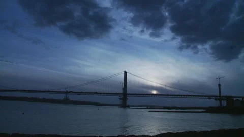 Bridge with Crane Stock Footage 150162666