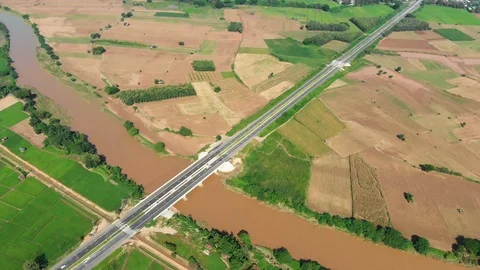 Bridge cross Yom river at Phrae province Stock Footage 95939448