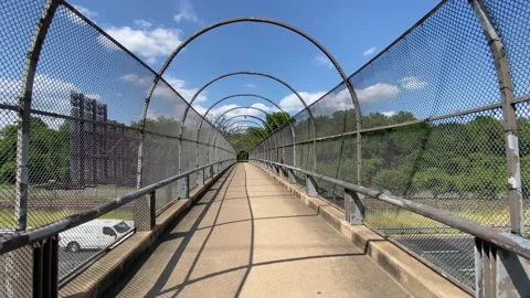A bridge crosses over I-66 in Arlington. Stock Footage 141283059