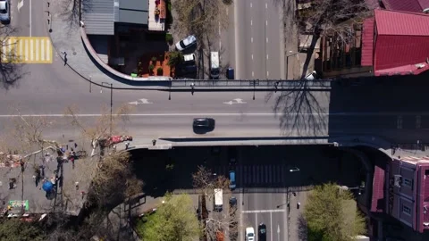 Bridge crossing the highway Stock Footage 239318229