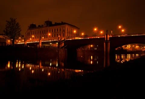 Bridge in the dark Stock Photos
