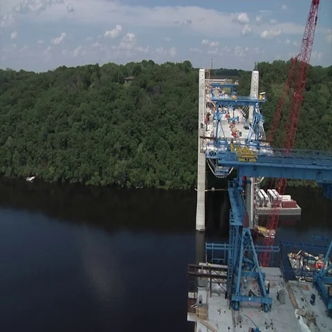 Bridge Deck Construction Pan Stock-Footage 69295061