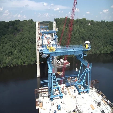 Bridge Deck Construction Zoom In and Out Stock-Footage 69295167