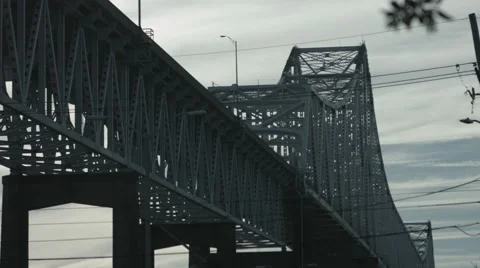 Bridge Detail with a Pan Right Stock-Footage 68400592