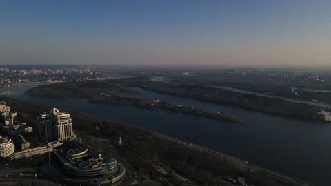  bridge on Dniepro river Stock Footage 224354566
