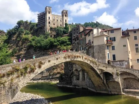 Bridge in Dolceacqua Stock Photos