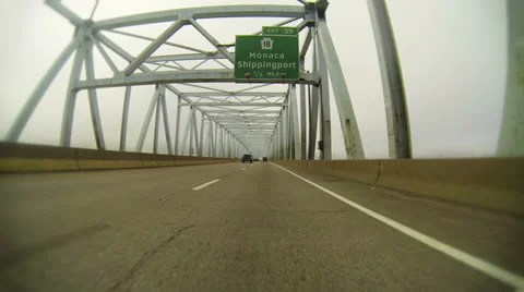 Bridge Driving 2K Stock Footage 26146237