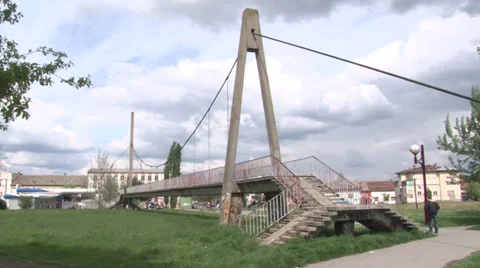 Bridge on the dry ground Видео 37257619