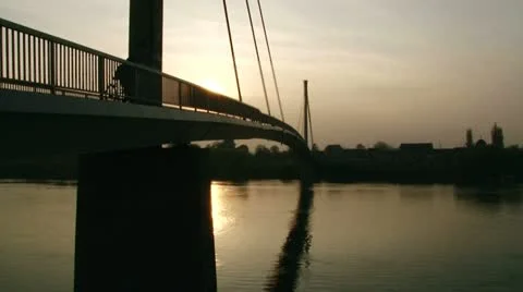Bridge, dusk Stock Footage 12655580
