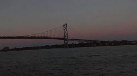 Bridge Dusk Scene (HD) Stock Footage 11398537