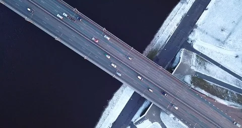 Bridge filmed from top Stock Footage 86273398