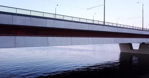 Bridge filmed from top Stock Footage 86273422