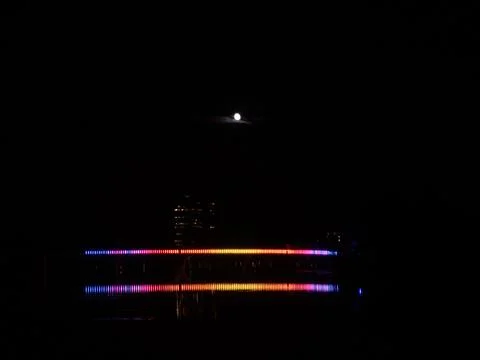 Bridge in a flood of lights Stock Photos