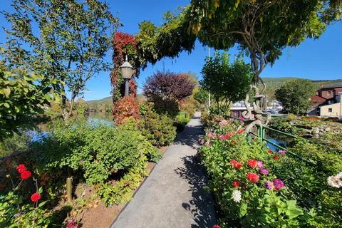 Bridge of Flowers Path Stock Photos