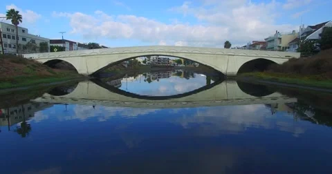 Bridge fly through drone Stock Footage 63347912